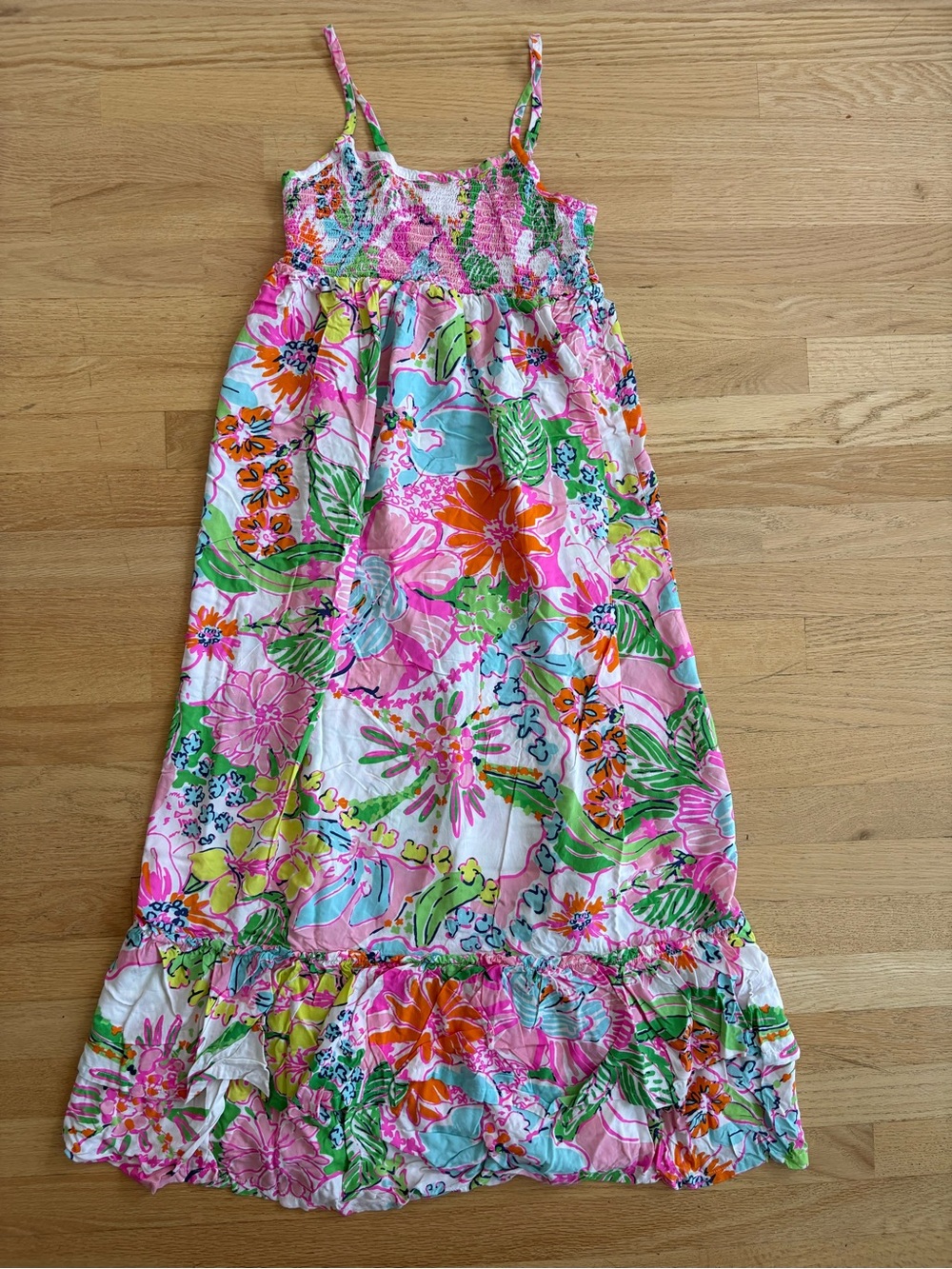 Lilly Pulitzer Multicolor Smocked Sundress - Pink, Green & Blue Accents